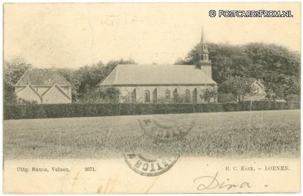ansichtkaart: Loenen GL, R.C. Kerk