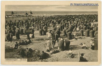 Scheveningen, Strand ansichtkaart: Scheveningen, Strand